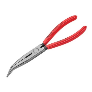 Image of Knipex Bent Snipe Nose Side Cutting Pliers PVC Grip 200mm (8in)
