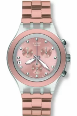 Image of Unisex Swatch Full-Blooded Caramel Chronograph Watch SVCK4047AG