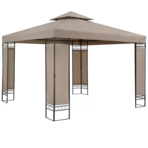 Image of Metal Gazebo Lorca Taupe 3x3m