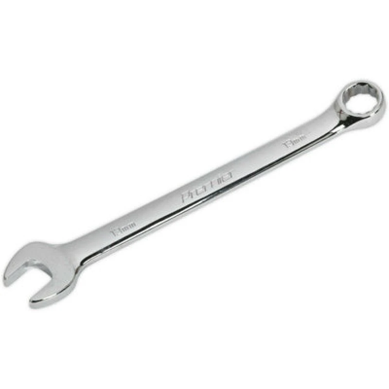 Image of Loops 13mm Steel Combination Spanner - Long Slim Design Combo Wrench - Chrome Vanadium Metallics