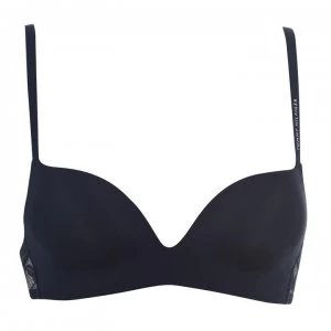 Image of Tommy Bodywear Lace Non Wired Push Up Bra - Navy Blazer 416