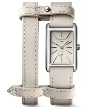 Image of Longines DolceVita Beige Dial Leather Strap Womens Watch L5.255.4.79.2 L5.255.4.79.2
