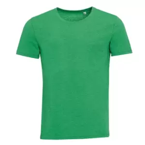 Image of SOLS Mens Mixed Short Sleeve T-Shirt (S) (Heather Green)