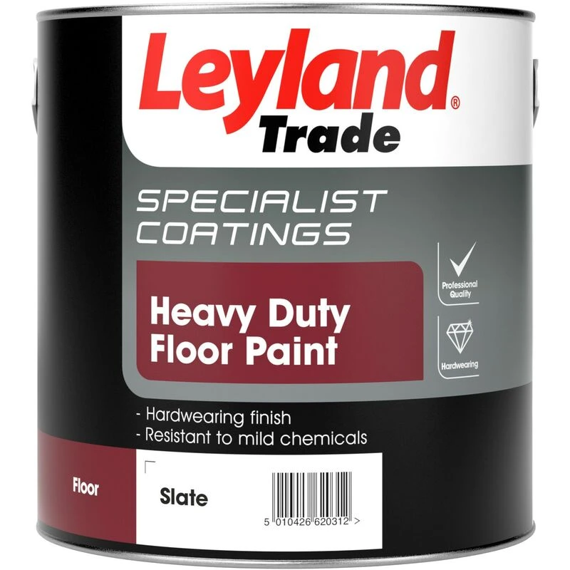Image of LEYLAND Leyland - Trade Heavy Duty Floor Paint - 2.5 Litre - Slate - Slate 264618