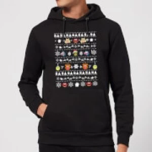 Image of Muppets Pattern Christmas Hoodie - Black - M