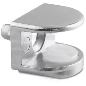 Image of Small Shelf Bracket Glass Shelf Support With Pin 5 - 8mm Thickness Shelves - Pack of 2