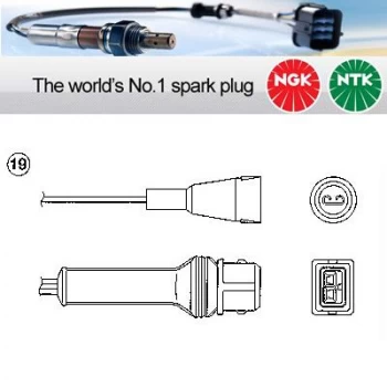 Image of 1x NGK NTK Oxygen O2 Lambda Sensor OZA446-E44 OZA446E44 (0162)
