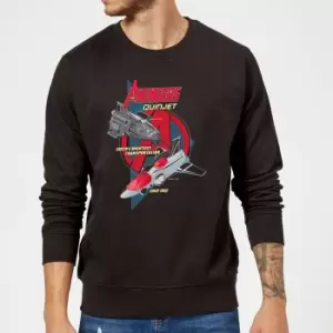 Image of Marvel The Avengers Quinjet Sweatshirt - Black - M - Black
