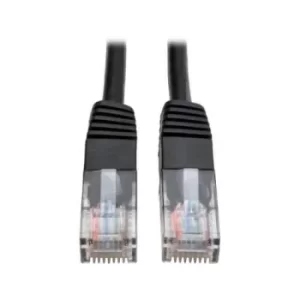 Image of Cat5e 350 MHz Molded UTP Ethernet Patch Cable RJ45 Black 5ft