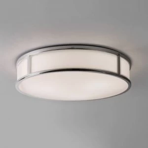 Image of 3 Light Large Bathroom Flush Ceiling Light Polished Chrome IP44, E27