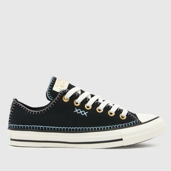 Image of Converse all star ox crafted stitch trainers in Black UK 8 (EU 41½)