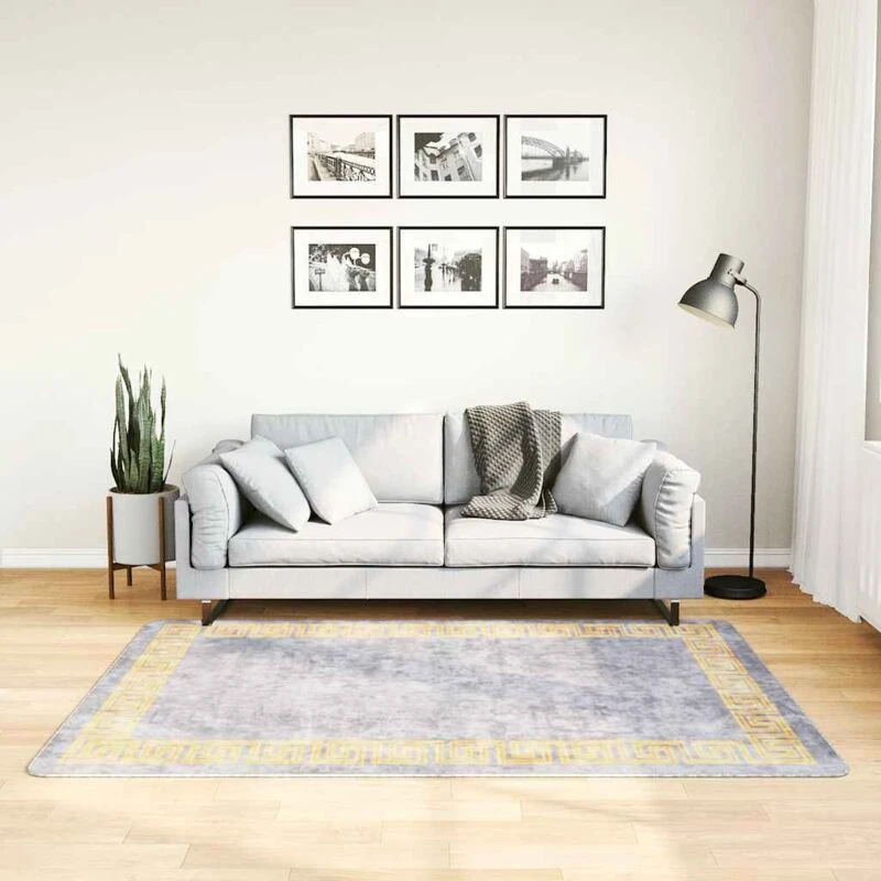 Image of VIDAXL Rug Washable 120x180cm Grey Anti Slip vidaXL 8720286653708