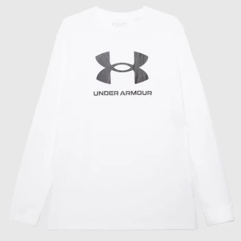 Image of Under Armour Sportsyle T-Shirt In White & Black