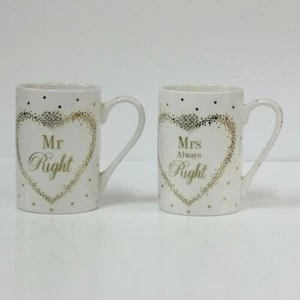 Image of Maddots Mr/Mrs Right Mugs By Lesser & Pavey