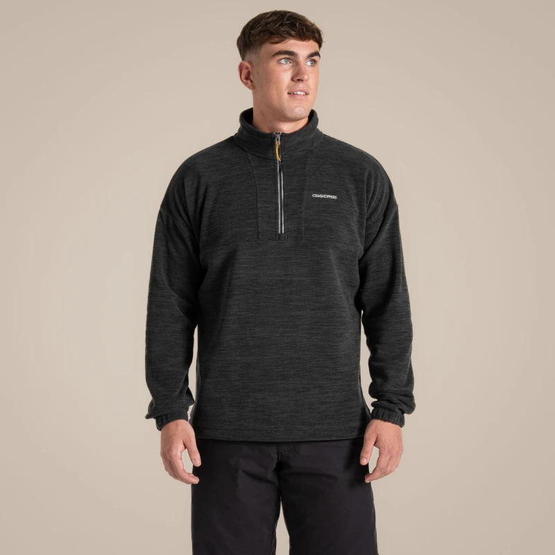 Image of Craghoppers Craghoppers Men Esk Half Zip in Black Size: X-Small Black XS Male 5063260102520