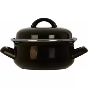 Image of Porter 12cm Dia Black Mini Casserole Dish - Premier Housewares