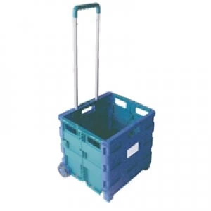 Image of Slingsby Folding Container Trolley Blue Green 356684