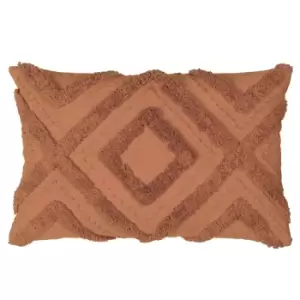 Image of Orson Tufted Cushion Brick, Brick / 30 x 50cm / Polyester Filled
