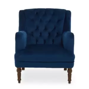 Image of Lily Velvet Armchair Blue