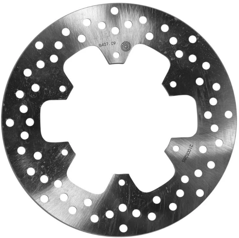 Image of 68B407C9 - Brembo Oro Prime Line Fixed Brake Disc For Yamaha WRF450 2003-2018 Rear Silver/Stainless Steel 68B407C9