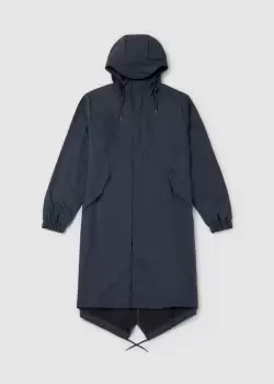 Image of Rains Womens Fishtail Parka Jacket In Navy