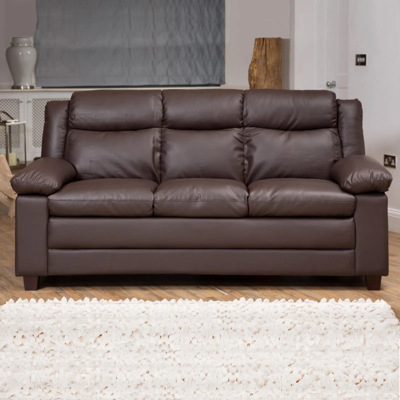Image of Artemis Home Standish 3 Seat Sofa in Brown Brown Unisex