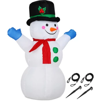 Image of Inflatable Snowman XL 120cm LED Lighting Fastening Material Decorative Snowman Christmas - Monzana