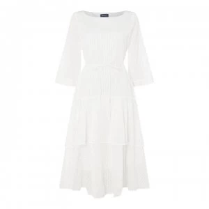 Image of Gant Ruffle Dress - 110 WHITE