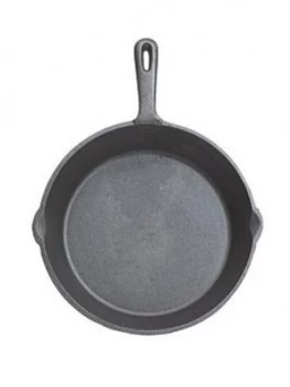 Image of Kitchencraft 24cm Deluxe Cast Iron Round Plain Grill Pan