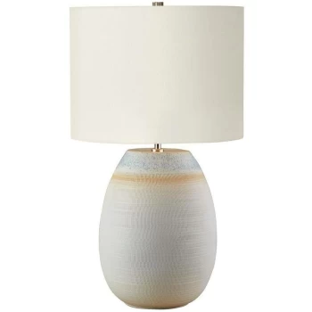 Image of Seychelles - 1 Light Table Lamp - Blue, Sand Finish, E27 - Elstead