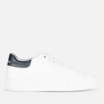 Image of Valentino Shoes Mens Leather Cupsole Trainers - White/Blue - UK 10