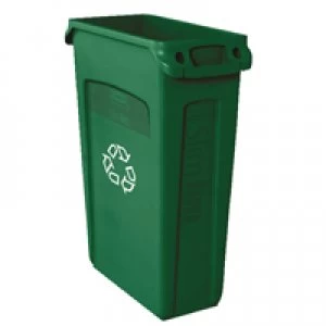 Image of Rubbermaid Slim Jim Green Venting Channel Container 87 Litre 3540-07-G