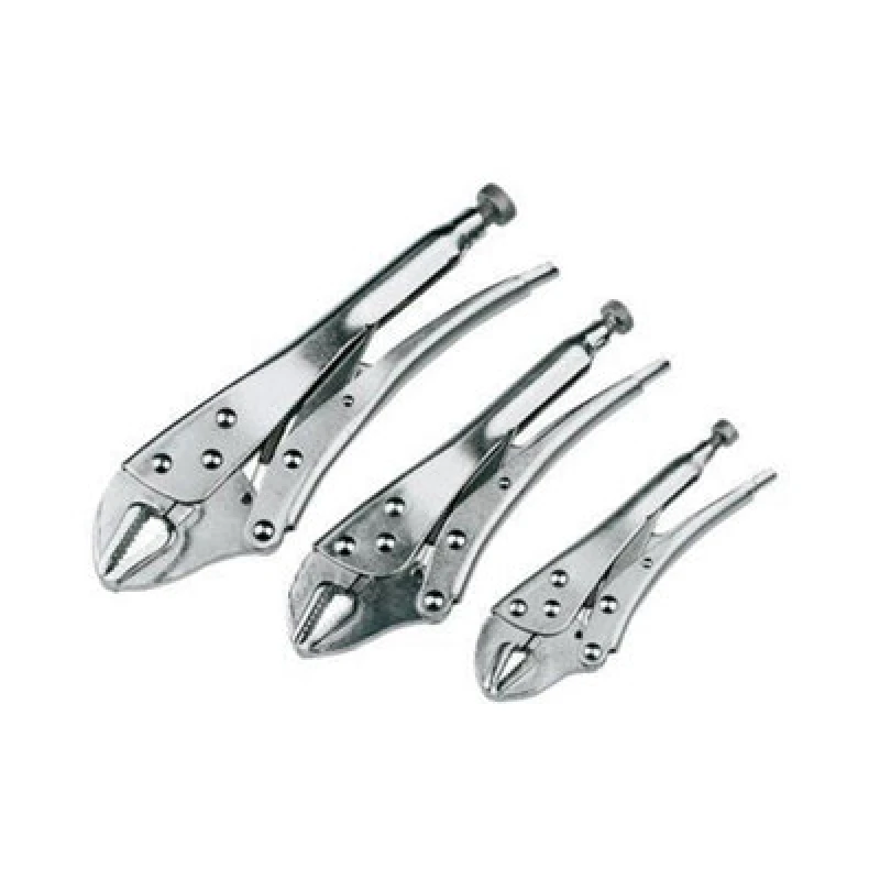 Image of Loops 3 Piece 130mm 170mm 210mm Self Locking Pliers Set Quick Release Handle Multi