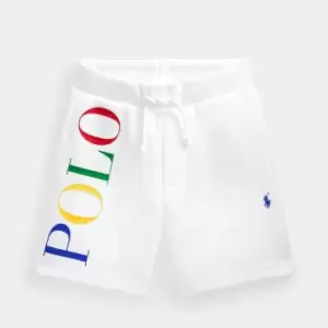 Image of Ralph Lauren Boys Multi Logo Shorts - White Multi - 10-12 Years