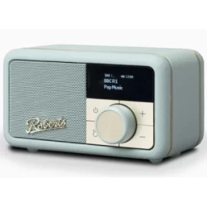 Image of Roberts Revival Petite DAB DAB+ FM RDS digital radio rechargeable batteries USB charge Duck Egg