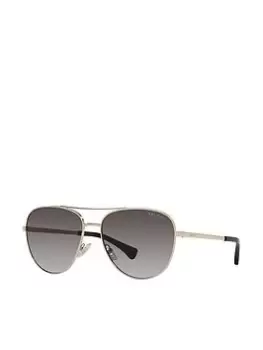 Image of Ralph Lauren Pilot Sunglasses - Shiny Pale Gold, Women