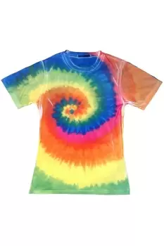 Image of Short Sleeve Rainbow Tie Dye T-Shirt