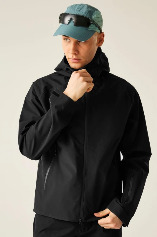 Image of Dare 2b Dare 2b Men Roving Waterproof Breathable Mountain Shell in Jet Black Size: Small Jet Black S Male 5063516173694