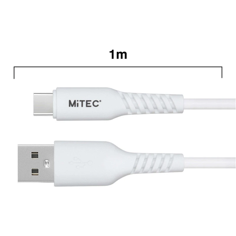 Image of MiTEC MITEC 1M USB-C CABLE White White unisex One Size