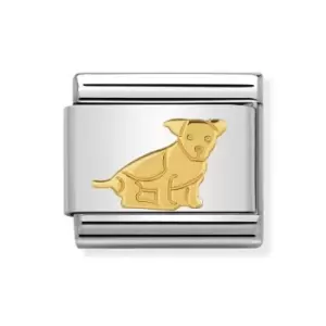 Image of Nomination Classic Gold Seated Dog Charm