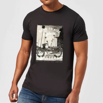 Image of Born To Ride Mens T-Shirt - Black - 5XL