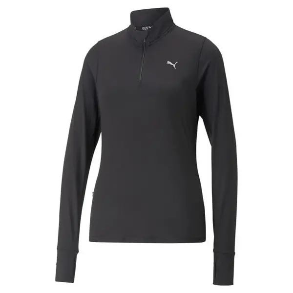 Image of Puma FAVORITE quarter ZIP W Long Sleeve Performance T-Shirts 16 (XL) Black 34140003470