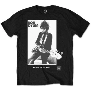 Image of Bob Dylan - Blowing in the Wind Unisex Medium T-Shirt - Black