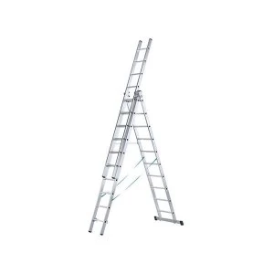 Image of Zarges Skymaster Trade Combination Ladder 3-Part 3 x 10 Rungs