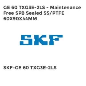 Image of GE 60 TXG3E-2LS - Maintenance Free SPB Sealed SS/PTFE 60X90X44MM