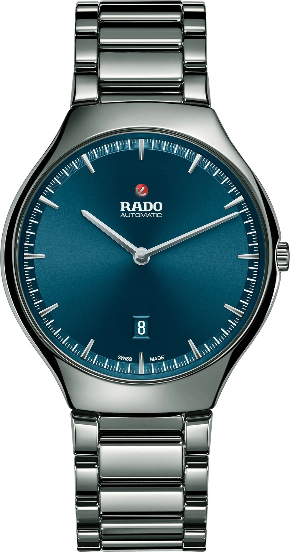 Image of Rado True Thinline Automatic Unisex watch - Water-resistant 3 bar (30 m), Plasma high-tech ceramic, blue