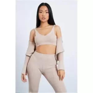Image of I Saw It First Stone Petite Fine Knit Bralet - Grey