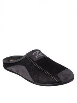 Image of Cotswold Westwell Mule Slippers, Black, Size 6, Men