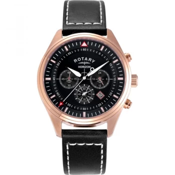 Image of Rotary Black 'Horizon' Chronograph Sports Watch - HGS00015/04