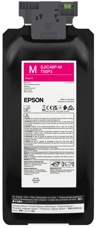 Image of Epson SJIC48P(M) Magenta Ink Cartridge - C13T55P340 (Original)